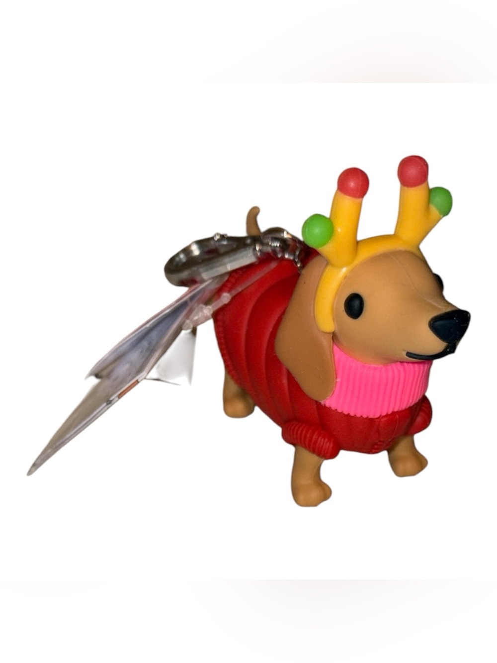 Bath & Body Works Dachshund Sweater w/Light up Antler Sanitizer Holder NWT